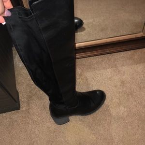 Black knee high boots